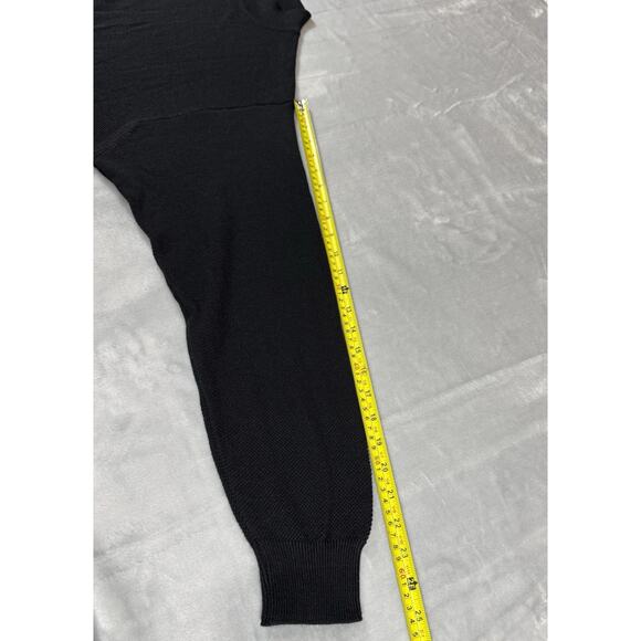 Hart Shaffner Marx Black Wool Silk Blend Men’s Large Mock Sweater Made In Italy - Picture 8 of 10